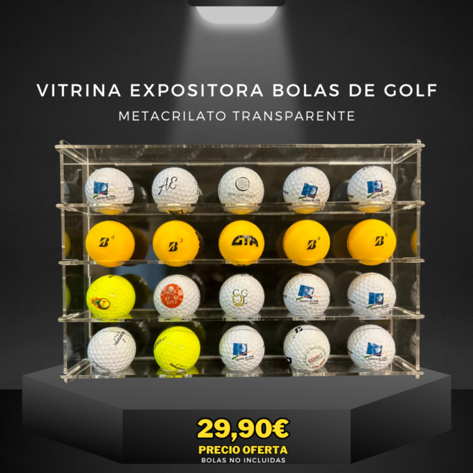 Vitrina expositora 20 bolas de golf