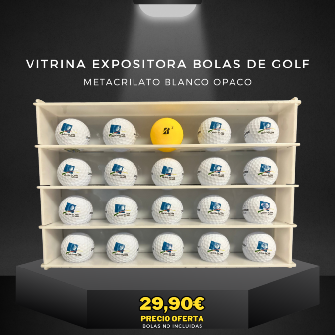 Vitrina expositora 20 bolas de golf